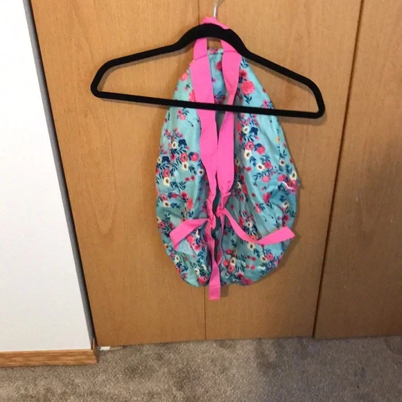 Foldable floral backpack - Picture 2 of 5